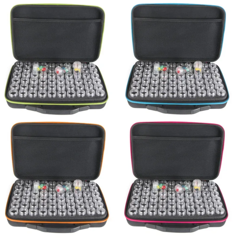 60 Bottles Diamond Painting Cross Stitch Storage Box Beads Container Carry Case Diamond Embroidery Hand Bag Zipper Shockproof
60 Bottles Diamond Painting Cross Stitch Storage Box Beads Container Carry Case Diamond Embroidery Hand Bag Zipper Shockproof
