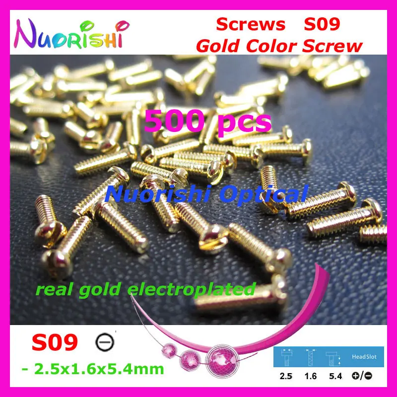 S09 2.5x1.6x5.4mm 500pcs Gold Electroplating Eyewear Spectacle Glasses Screws Aaccssories Free Shipping
S09 2.5x1.6x5.4mm 500pcs Gold Electroplating Eyewear Spectacle Glasses Screws Aaccssories Free Shipping