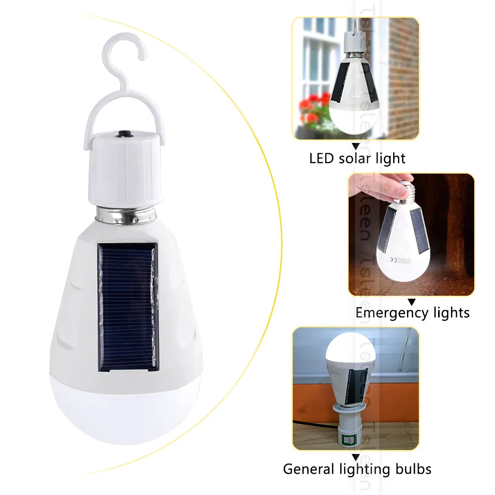 Rechargeable LED Solar Lights 12W 7W IP65 Solar Lamp LED Blub E27 85-265V Outdoor Tent Camping Hiking Fishing Security Lighting
Rechargeable LED Solar Lights 12W 7W IP65 Solar Lamp LED Blub E27 85-265V Outdoor Tent Camping Hiking Fishing Security Lighting