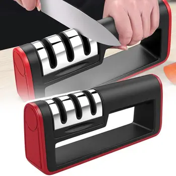 Knife Sharpener 3 Stages Professional Kitchen Tool Sharpening Stone Grinder Knives Whetstone Diamond Ceramic Sharpener Tool
Knife Sharpener 3 Stages Professional Kitchen Tool Sharpening Stone Grinder Knives Whetstone Diamond Ceramic Sharpener Tool