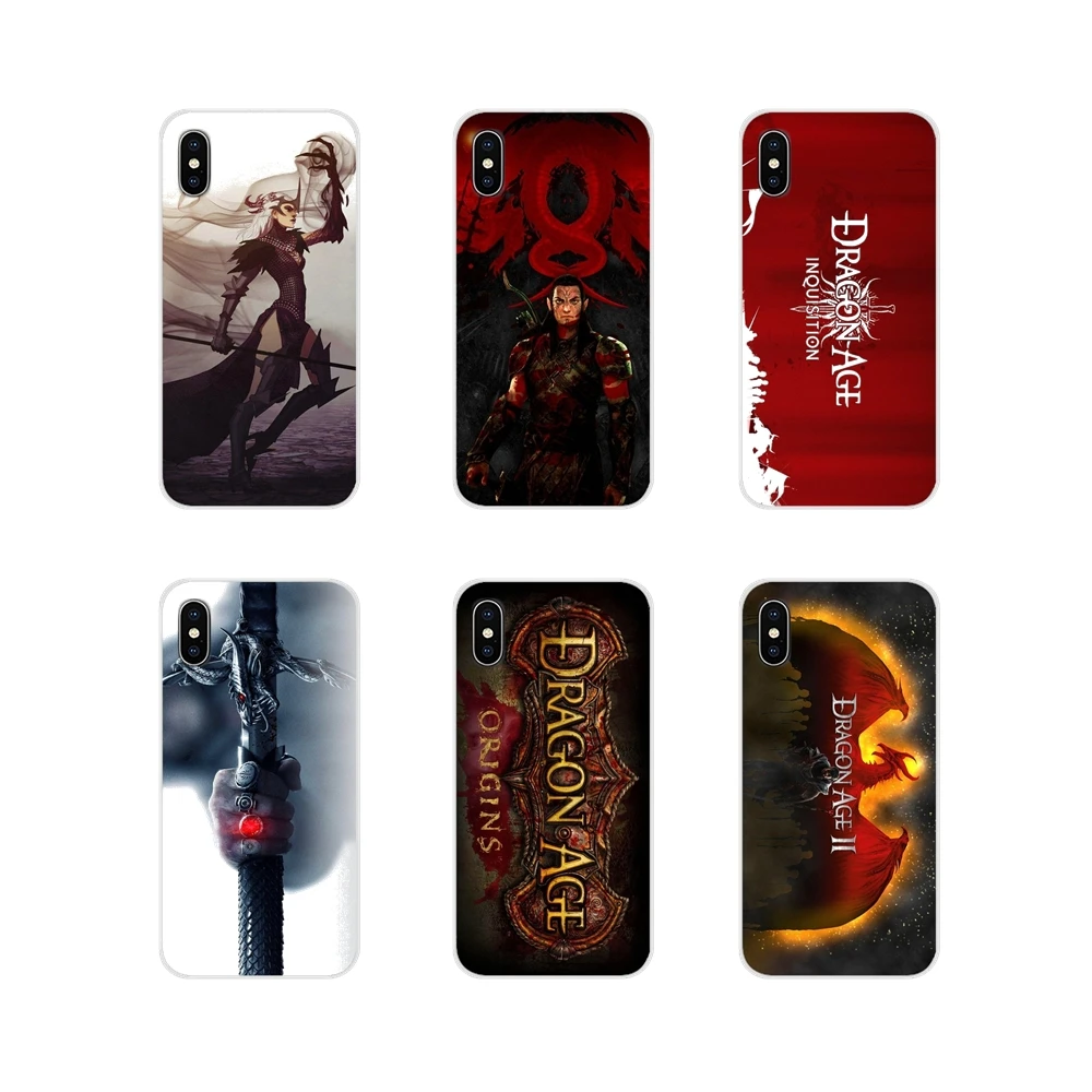 

For LG G3 G4 Mini G5 G6 G7 Q6 Q7 Q8 Q9 V10 V20 V30 X Power 2 3 K10 K4 K8 2017 Silicone Phone Cases Covers Dragon Age Game Poster