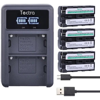 Tectra 3PCS NP-F550 NP F550 Camera bateria + LED Display Universal USB Dual Charger for Sony NP-F570 CCD-SC55 CCD-TRV8 Battery
Tectra 3PCS NP-F550 NP F550 Camera bateria + LED Display Universal USB Dual Charger for Sony NP-F570 CCD-SC55 CCD-TRV8 Battery