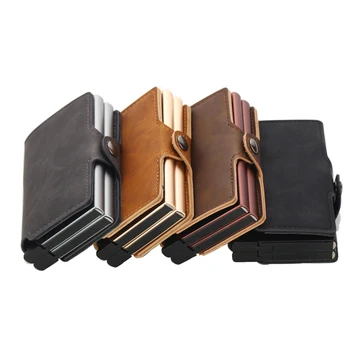 Wholesale Men Card Holder New Business Credit Card Holder Metal Double Aluminium Box With Rfid Blocking Travel Card Wallet Purse
Wholesale Men Card Holder New Business Credit Card Holder Metal Double Aluminium Box With Rfid Blocking Travel Card Wallet Purse