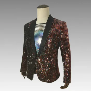 European and American star concert with the same paragraph color sequins suit 2019 new nightclub bar male singer costumes
European and American star concert with the same paragraph color sequins suit 2019 new nightclub bar male singer costumes