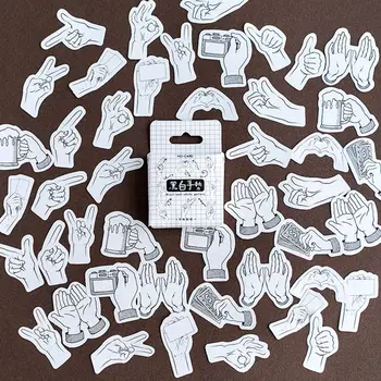 45 Pcs/lot Mini Black And White Gestures Sticker Decoration DIY Scrapbooking Drawing Toy Kawaii Diary Label Sticker
45 Pcs/lot Mini Black And White Gestures Sticker Decoration DIY Scrapbooking Drawing Toy Kawaii Diary Label Sticker