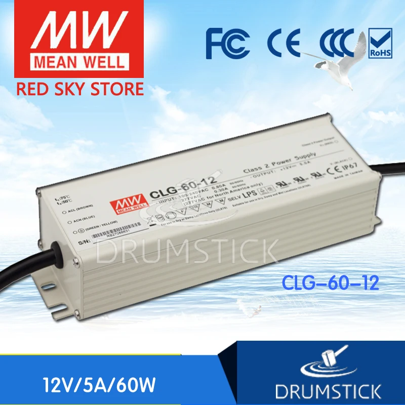 MEAN WELL CLG-60-12 12V 5A meanwell CLG-60 12V 60W Single Output LED Power Supply
MEAN WELL CLG-60-12 12V 5A meanwell CLG-60 12V 60W Single Output LED Power Supply