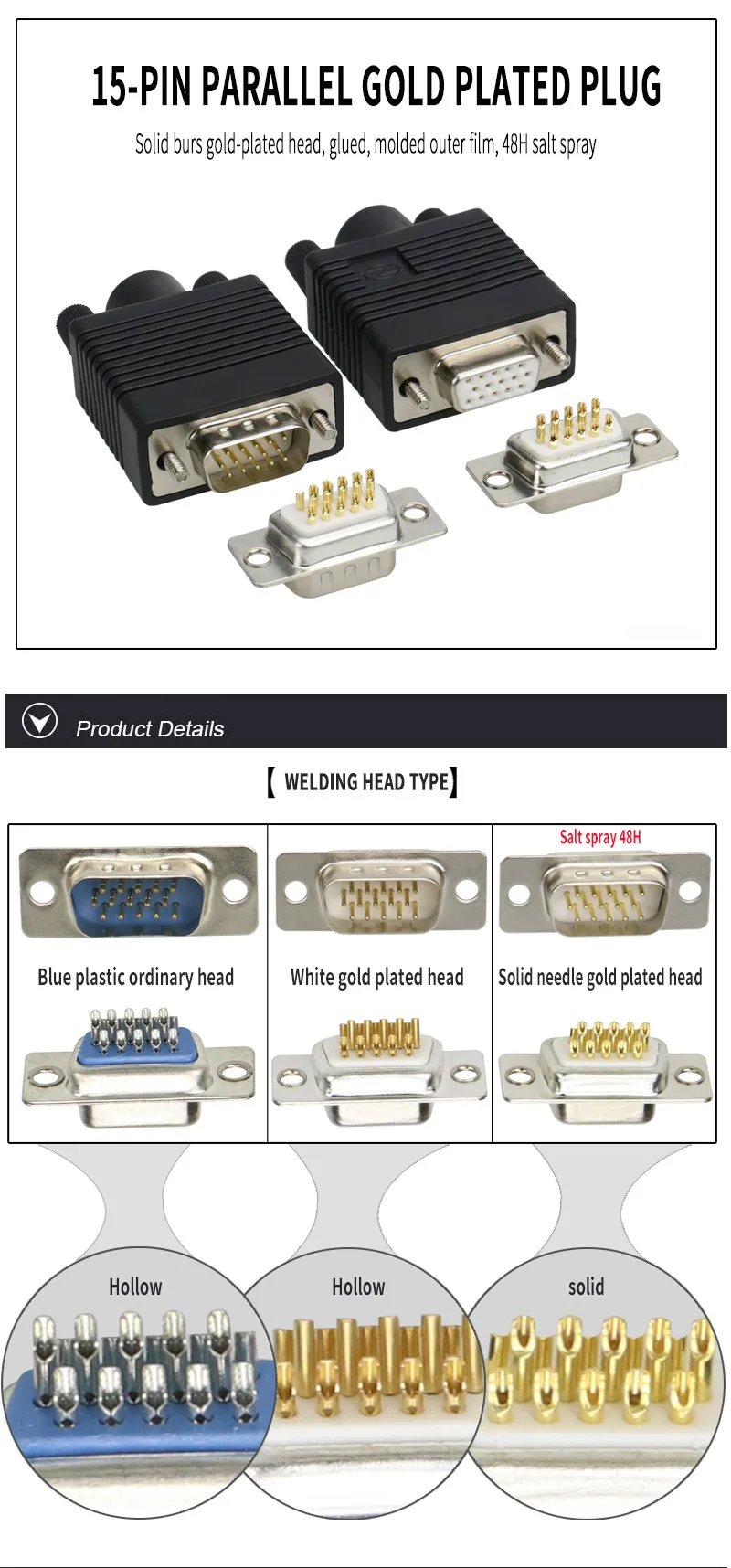 Lot De 15 Connecteurs VGA Femelle 15 Broches - Pour CNC, Ordinateurs, Équipements Mécaniques