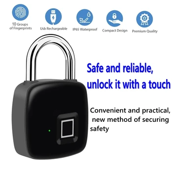 Smart lock Fingerprint Lock door lock IP65 Waterproof Anti-Theft Security Padlock Door Luggage Case Lock Safe and reliable p3
Smart lock Fingerprint Lock door lock IP65 Waterproof Anti-Theft Security Padlock Door Luggage Case Lock Safe and reliable p3