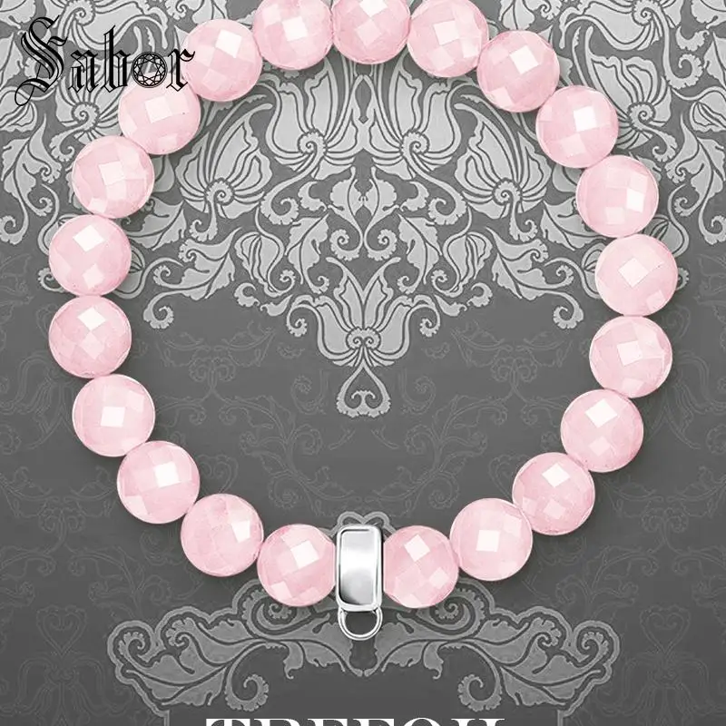 jewellery Charms Bracelets with Pink Onyx Beads 925 Silver Fashion Jewelry Carrier Romantic Gift Women Girls 2019 accessories
jewellery Charms Bracelets with Pink Onyx Beads 925 Silver Fashion Jewelry Carrier Romantic Gift Women Girls 2019 accessories