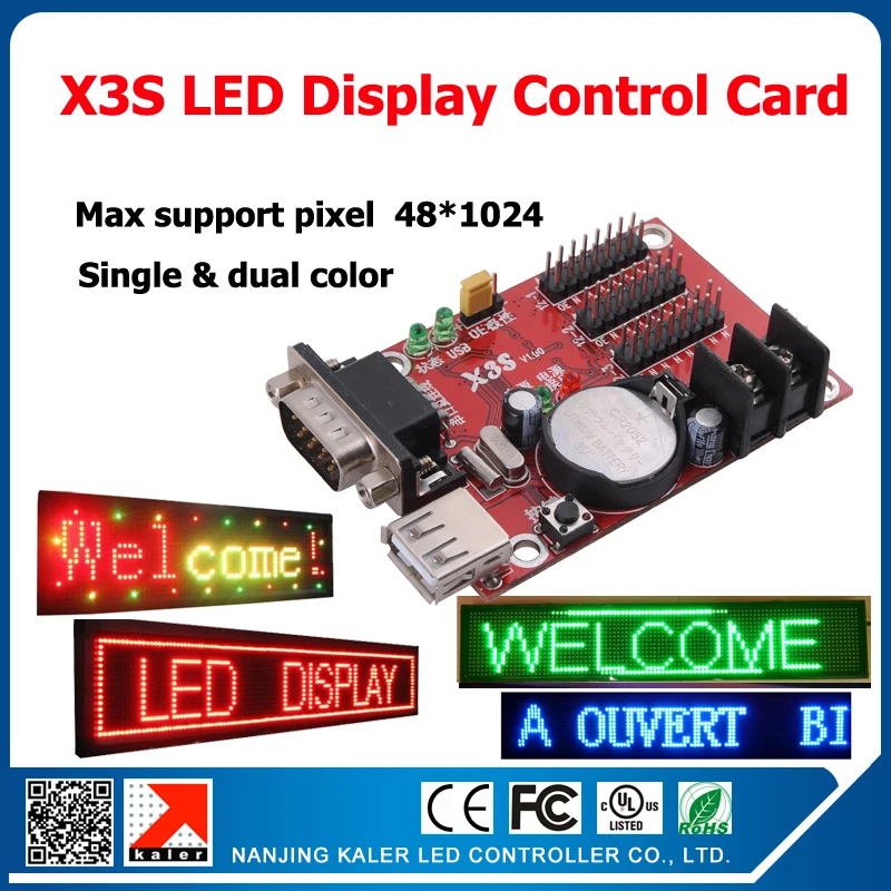 kaler X3S usb led control card 3pcs T12 serial input led cards control display led scrolling sign serial port card
kaler X3S usb led control card 3pcs T12 serial input led cards control display led scrolling sign serial port card