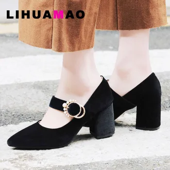 LIHUAMAO Velvet Retro Mary Jane shoes ankle strap pointed toe block heel dress shoes party office career wedding 5.5cm heel
LIHUAMAO Velvet Retro Mary Jane shoes ankle strap pointed toe block heel dress shoes party office career wedding 5.5cm heel