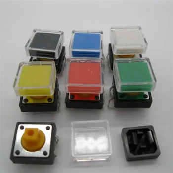 120PCS B3F-4055 Tactile Touch Push Button Switch Momentary 12*12*7.3MM tact Micro switch button + (120PCS 6 colors Tact Cap)
120PCS B3F-4055 Tactile Touch Push Button Switch Momentary 12*12*7.3MM tact Micro switch button + (120PCS 6 colors Tact Cap)