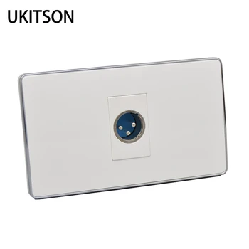 120mm XLR Male Wall Plate Free Solder White Panel 3 Pins Microphone Plug Connector
120mm XLR Male Wall Plate Free Solder White Panel 3 Pins Microphone Plug Connector
