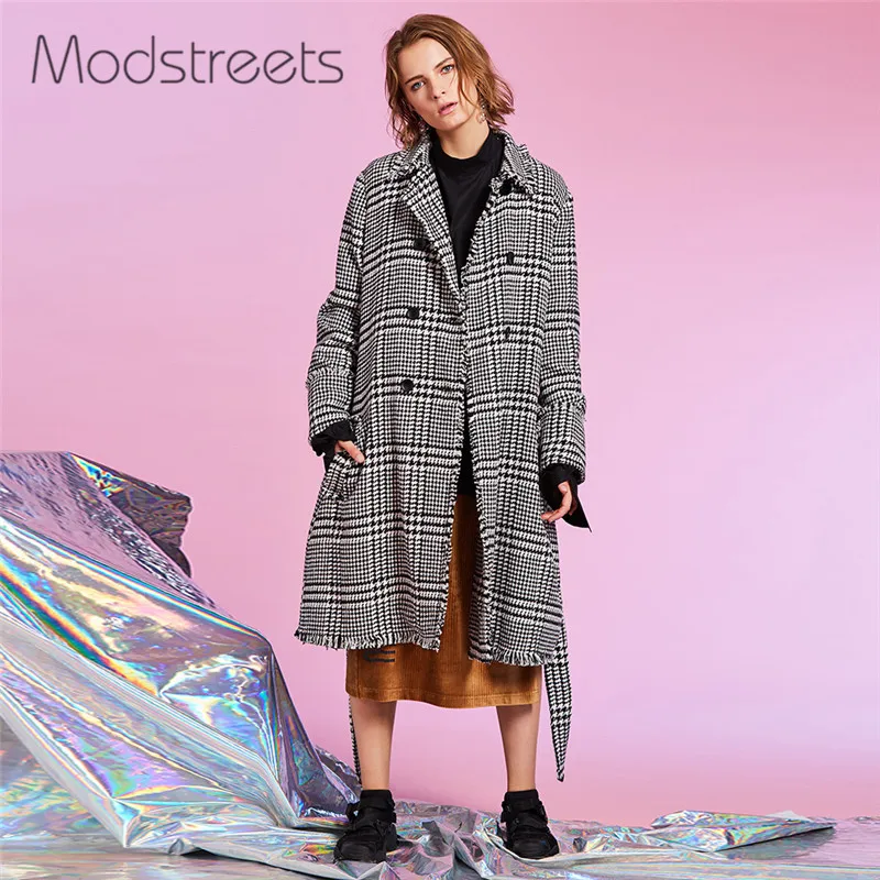 Modstreets Plaid Coats Women Spring Long Sleeve Buttons Outerwear Autumn Pockets Fashions Lace-Up Belt Long Streetwear Jackets
Modstreets Plaid Coats Women Spring Long Sleeve Buttons Outerwear Autumn Pockets Fashions Lace-Up Belt Long Streetwear Jackets