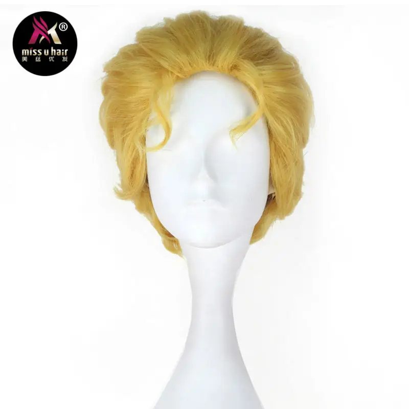 Miss U Hair Men Adult Unisex 30cm Short Wavy Yellow Golden Wave Hair Movie Cosplay Costume Wig for Role play
Miss U Hair Men Adult Unisex 30cm Short Wavy Yellow Golden Wave Hair Movie Cosplay Costume Wig for Role play