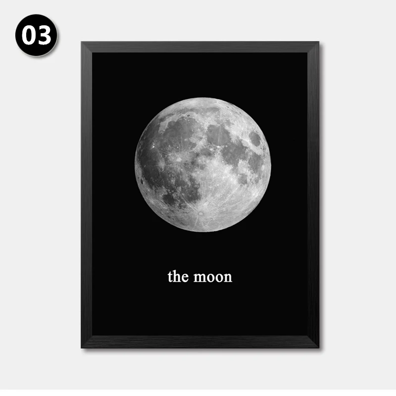 Die Planeten Leinwand Kunstdruck Poster Schwarz Weiss Wand Bild Fur Home Dekoration Mond La Lune Drucken Kunst Wand Poster Hd28 Canvas Art Print Poster Art Print Posterwall Pictures Aliexpress