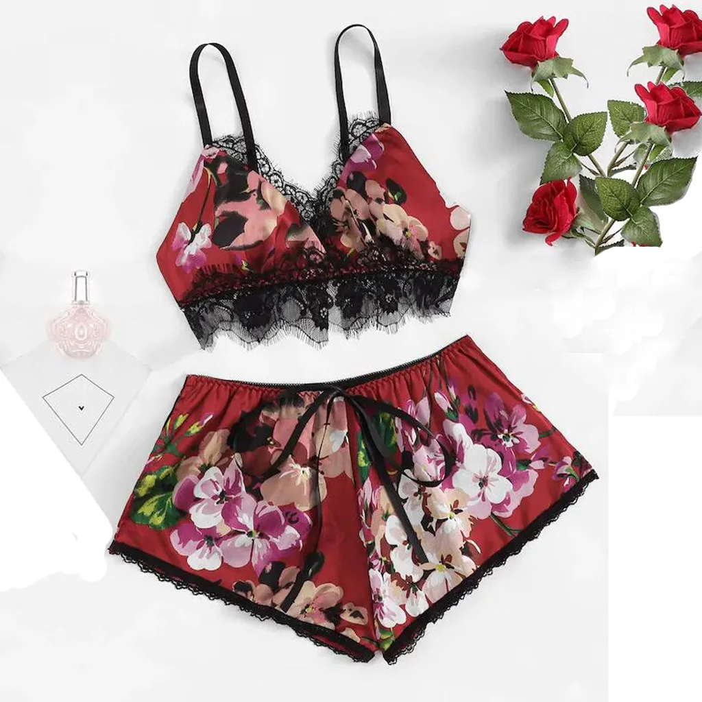 Fashion Pyjamas Women Sexy Lace Satin Trim Floral Bow Lingerie Set Pajamas Babydoll Sleepwear Pijama Seda Mujer Women Lingerie
Fashion Pyjamas Women Sexy Lace Satin Trim Floral Bow Lingerie Set Pajamas Babydoll Sleepwear Pijama Seda Mujer Women Lingerie