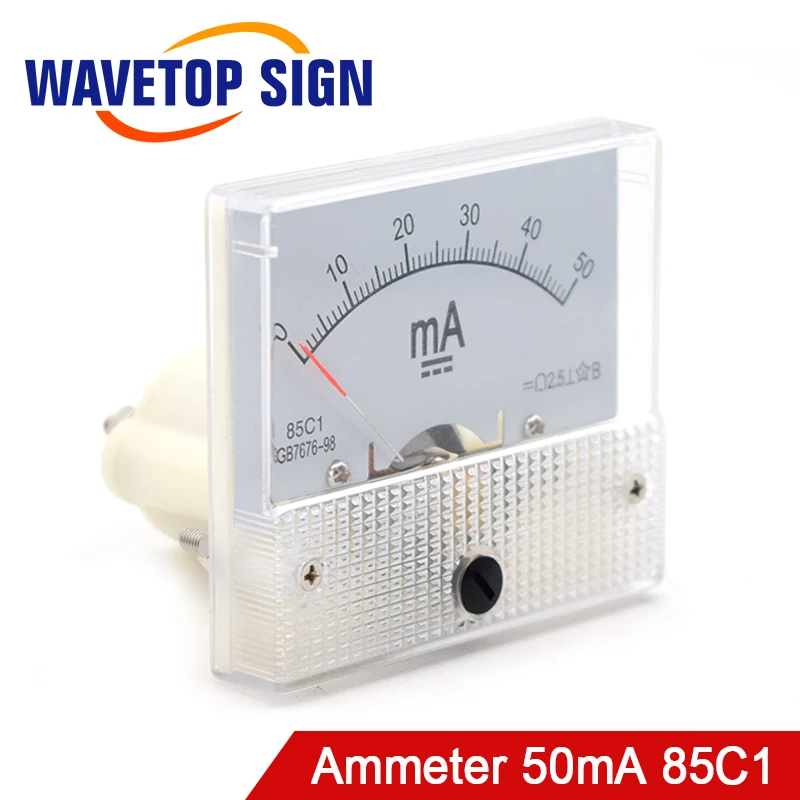 DC 50mA Ammeter Meter 85C1 0-50mA Digital Analog Panel Amp Amperemeter Current For CO2 Laser Engraving Cutting Machine
DC 50mA Ammeter Meter 85C1 0-50mA Digital Analog Panel Amp Amperemeter Current For CO2 Laser Engraving Cutting Machine