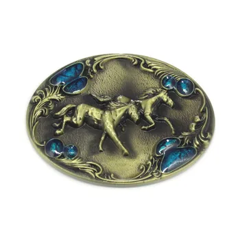 Bronze Double Galloping Horses Western Belt Buckle
Bronze Double Galloping Horses Western Belt Buckle