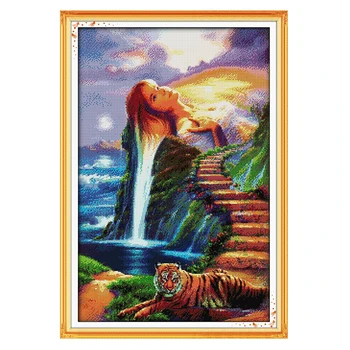 JoySunday crossstitch kit Beauty and tiger figure pet baby room embroidery DMC14CT11CT cotton needlework livingroom painting
JoySunday crossstitch kit Beauty and tiger figure pet baby room embroidery DMC14CT11CT cotton needlework livingroom painting