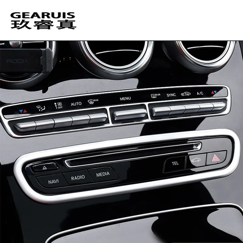 Car Styling Air Conditioning CD Panel Button Decorative Cover Trim Auto Interior Accessories for Mercedes Benz GLC Class X253
Car Styling Air Conditioning CD Panel Button Decorative Cover Trim Auto Interior Accessories for Mercedes Benz GLC Class X253