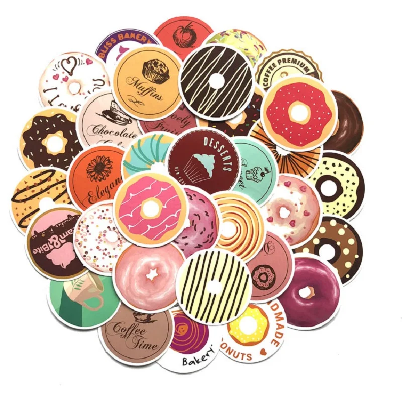 35pcs Baking Donuts Doodle Stickers Decorative Notebook Hand Account Luggag Fridge Car Skateboard Waterproof Sticker
35pcs Baking Donuts Doodle Stickers Decorative Notebook Hand Account Luggag Fridge Car Skateboard Waterproof Sticker