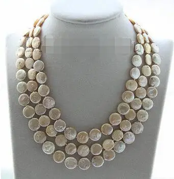 Free Shipping>> new hot adjustable 15.5"-17.5" 3row 12mm coin fastener champagne pearls necklace j9505 
Free Shipping>> new hot adjustable 15.5"-17.5" 3row 12mm coin fastener champagne pearls necklace j9505