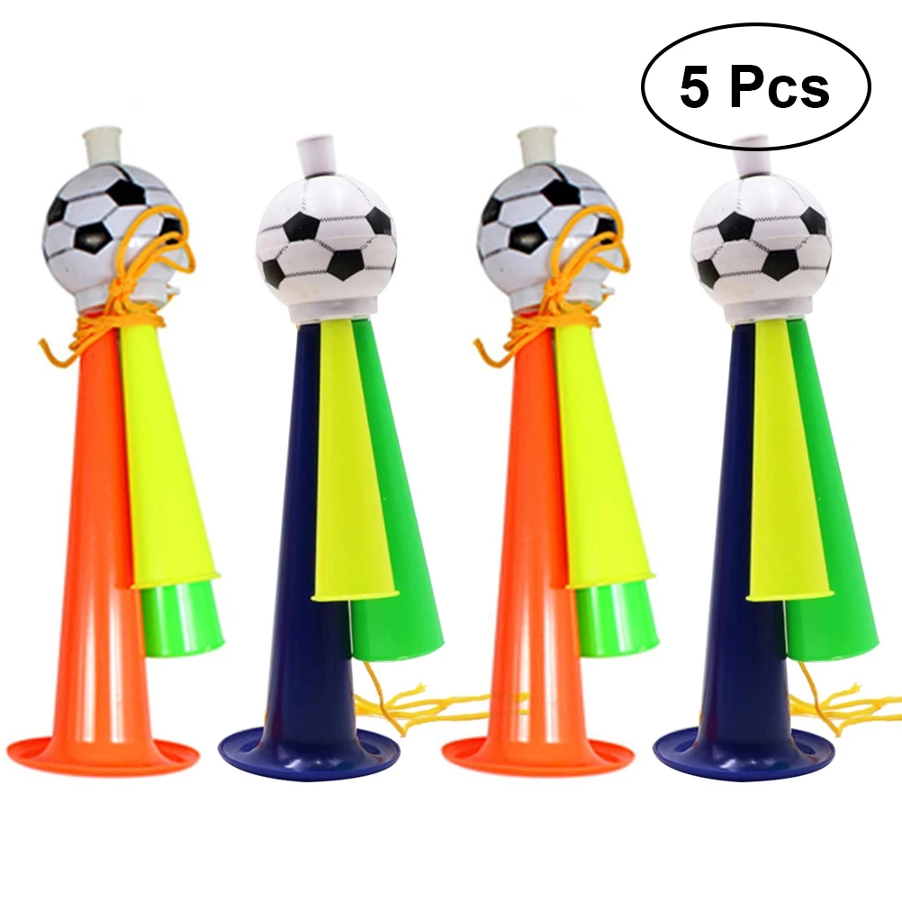 5Pcs World Cup Speakers Football Fans Trumpet Game Party Concert Horn Plastic Ornaments Size L (Random Color)
5Pcs World Cup Speakers Football Fans Trumpet Game Party Concert Horn Plastic Ornaments Size L (Random Color)