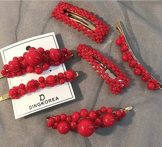 2019 Fashion Metal Hair Accessories Geometricr Red Color Hair Clip For Women Imitiation Pearl Hairpin Barrettes Hairgrip
2019 Fashion Metal Hair Accessories Geometricr Red Color Hair Clip For Women Imitiation Pearl Hairpin Barrettes Hairgrip