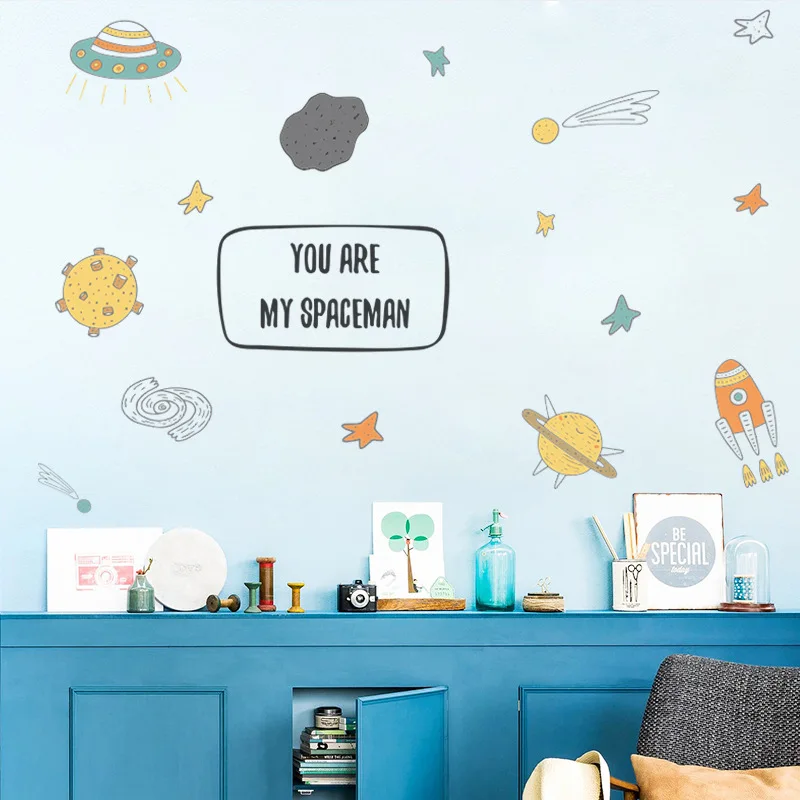 kids room wall stickers spaceship Sun stars boys baby nursery cartoon wall decals home decor Art poster Kindergarten wallpaper
kids room wall stickers spaceship Sun stars boys baby nursery cartoon wall decals home decor Art poster Kindergarten wallpaper