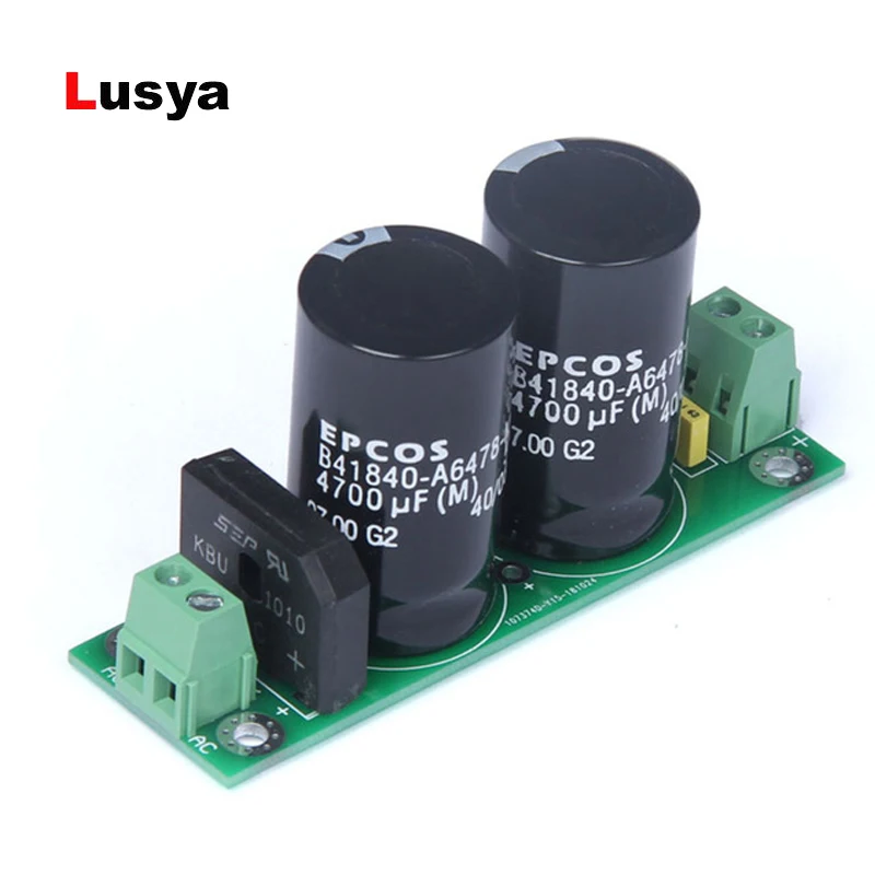 Amplifier Single Bridge Rectifier Filter Power Board Assembled 4700uf/50V*2 Supply Power Board For Amplifiers AC to DC G5-004
Amplifier Single Bridge Rectifier Filter Power Board Assembled 4700uf/50V*2 Supply Power Board For Amplifiers AC to DC G5-004