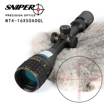 SNIPER NT 4-16X50 AOGL Hunting Riflescopes Tactical Optical Sight Full Size Glass Etched Reticle RGB Illuminated Rifle Scope
SNIPER NT 4-16X50 AOGL Hunting Riflescopes Tactical Optical Sight Full Size Glass Etched Reticle RGB Illuminated Rifle Scope