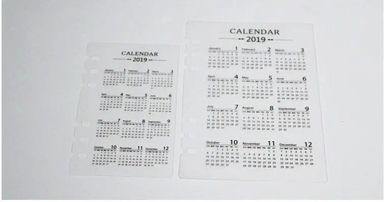 A5 A6 PVC PP 2019 transparent calendar for 6 Holes Loose Leaf Spiral Binder Notebook Planner Agenda Filofax
A5 A6 PVC PP 2019 transparent calendar for 6 Holes Loose Leaf Spiral Binder Notebook Planner Agenda Filofax