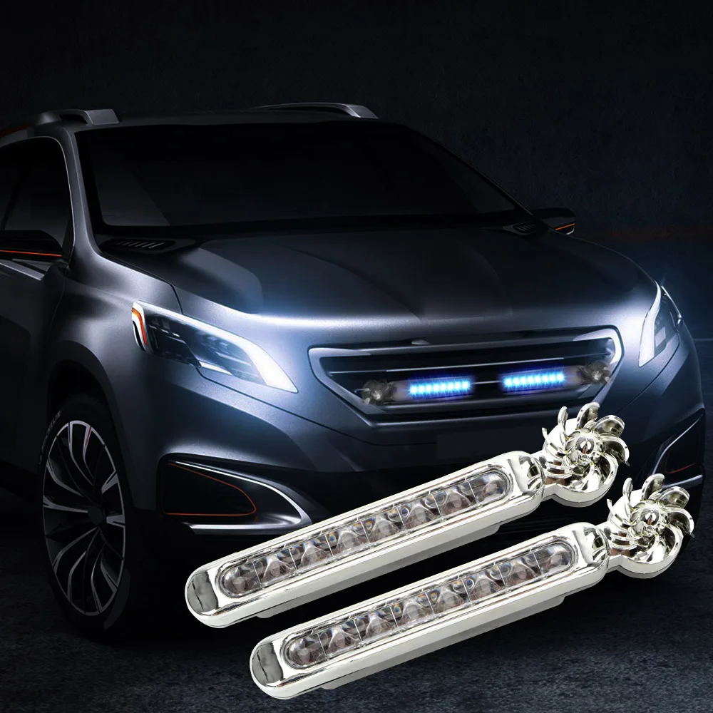 2019 new 2Pc Wind Energy Running Lights 8 LED Daylight Headlight Lamp Car styling No Need External Power Supply Car Daytime
2019 new 2Pc Wind Energy Running Lights 8 LED Daylight Headlight Lamp Car styling No Need External Power Supply Car Daytime