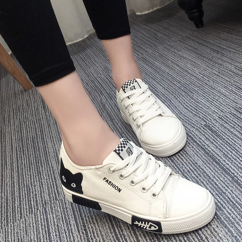 Cartoon Women Canvas Shoes Fashion Women Vulcanized Shoes 2019 Summer female Shoes Lace Up Casual Board Shoes Women Sneakers 
Cartoon Women Canvas Shoes Fashion Women Vulcanized Shoes 2019 Summer female Shoes Lace Up Casual Board Shoes Women Sneakers