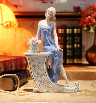 Modern Western Beautiful Woman Ornaments Ceramic Crafts Decoration Home Livingroom Figurines Artwork Model Room Furnishing Art
Modern Western Beautiful Woman Ornaments Ceramic Crafts Decoration Home Livingroom Figurines Artwork Model Room Furnishing Art
