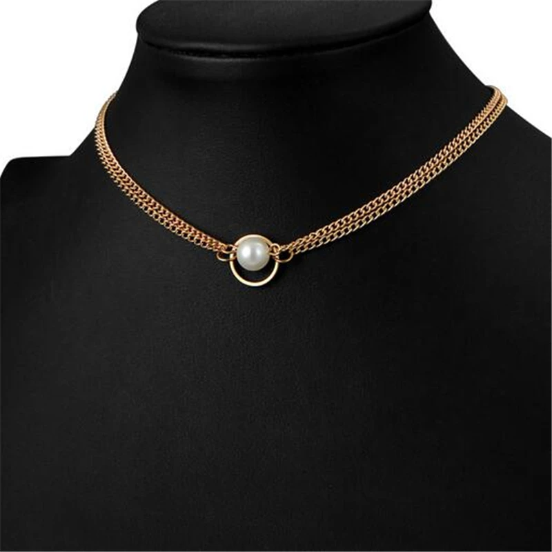 Trendy Gold Silver 2 Layer Chokers Necklaces Fashion 2pcs Simulated Pearl Choker collares Bar Circle Pendant Necklace For Women
Trendy Gold Silver 2 Layer Chokers Necklaces Fashion 2pcs Simulated Pearl Choker collares Bar Circle Pendant Necklace For Women