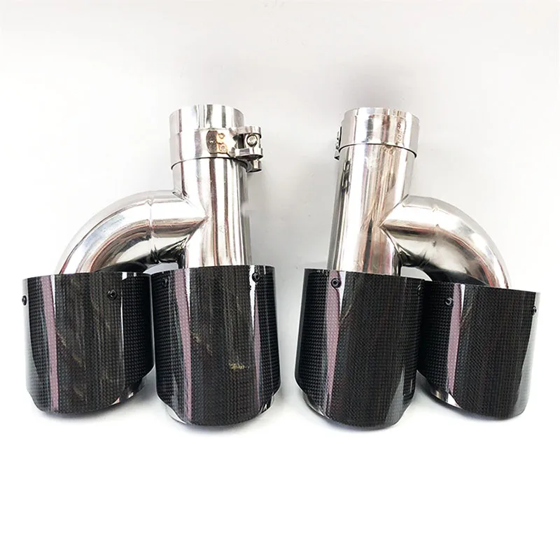 Universal Glossy Carbon Fiber 63mm In 89mm Out Car SUV Dual Pipe LEFT + Right Exhaust Pipe Tail Muffler Tip
Universal Glossy Carbon Fiber 63mm In 89mm Out Car SUV Dual Pipe LEFT + Right Exhaust Pipe Tail Muffler Tip