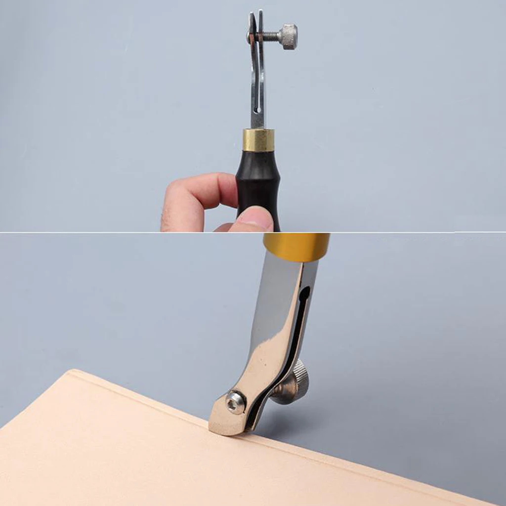 Adjustable Creasers Press line Edge with Vintage Wooden Handle Leather Craft Tool DIY .5mm Adjustable Creasers Press line Edge with Vintage Wooden Handle Leather Craft Tool DIY .5mm