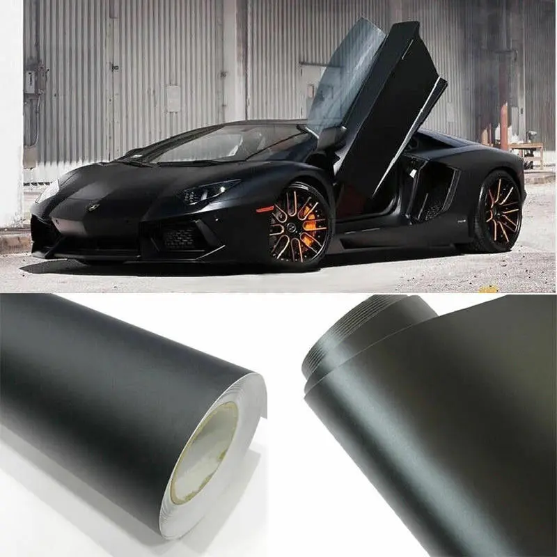 1х матовая Автомобильная Черная Виниловая пленка для автомобиля сделай сам