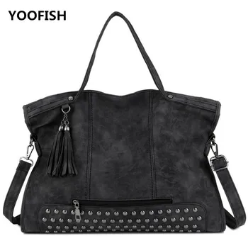 Vintage PU Leather Women's Bag Rivet Larger Ladies Handbags Shoulder Bag Black Crossbody Bags Luxury For Women 2019
Vintage PU Leather Women's Bag Rivet Larger Ladies Handbags Shoulder Bag Black Crossbody Bags Luxury For Women 2019