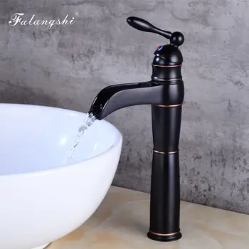 Tall Basin Faucets Black Bathroom Vessel Sink Mixer Taps Cold And Hot Water Solid Brass Bathroom Waterfall Mixer Crane WB1035
Tall Basin Faucets Black Bathroom Vessel Sink Mixer Taps Cold And Hot Water Solid Brass Bathroom Waterfall Mixer Crane WB1035