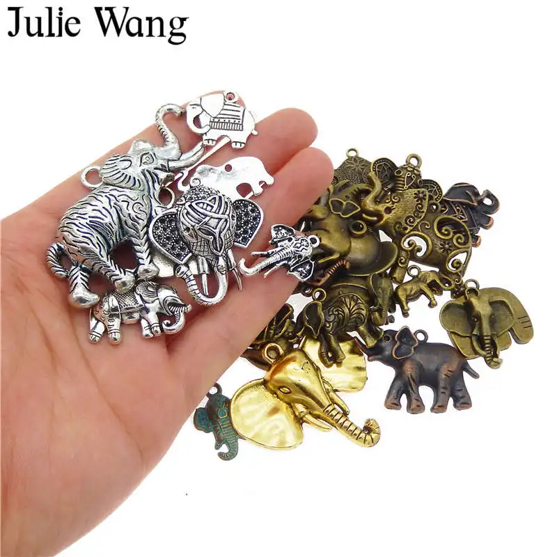 Julie Wang 10PCS Randomly Mix Elephant Charms Alloy Animal Antique Bronze Silver Necklace Bracelet Jewelry Making Accessory
Julie Wang 10PCS Randomly Mix Elephant Charms Alloy Animal Antique Bronze Silver Necklace Bracelet Jewelry Making Accessory
