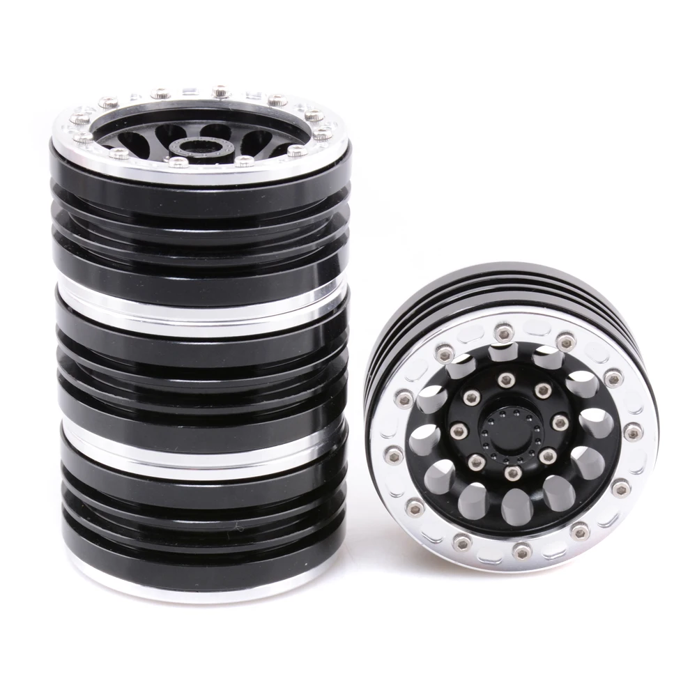 4Pcs/set 1.9-inch simulation climbing lock metal clip wheel hub 4WD D90 SCX10 CC01
