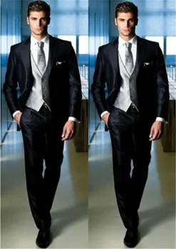 New Black Men Suits Slim Fit Skinny Fashion Groom Wear Men Tuxedos 3 Piece Suits
New Black Men Suits Slim Fit Skinny Fashion Groom Wear Men Tuxedos 3 Piece Suits