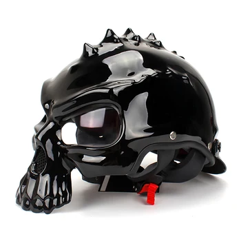 Skull Motorcycle Helmet Open Face Helmet Retro Motorbike Biker Casco Motocross Casco Moto Helmets Double-sided Wearable
Skull Motorcycle Helmet Open Face Helmet Retro Motorbike Biker Casco Motocross Casco Moto Helmets Double-sided Wearable