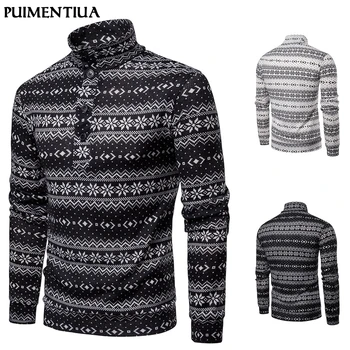 Puimentiua Print Men Fashion Autumn Winter Knitted Sweater Christmas Turtleneck Pullover Long-sleeve Patchwork Sweater
Puimentiua Print Men Fashion Autumn Winter Knitted Sweater Christmas Turtleneck Pullover Long-sleeve Patchwork Sweater