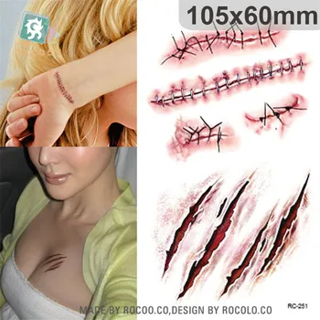 Body Art waterproof temporary tattoos for men and women scar wound realistic blood injury small tattoo sticker Wholesale RC2251
Body Art waterproof temporary tattoos for men and women scar wound realistic blood injury small tattoo sticker Wholesale RC2251