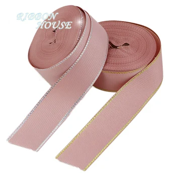 (10 yards/lot) Pink Meat Gold Silver Edge Grosgrain Ribbon Wholesale Gift Wrapping Christmas ribbons
(10 yards/lot) Pink Meat Gold Silver Edge Grosgrain Ribbon Wholesale Gift Wrapping Christmas ribbons