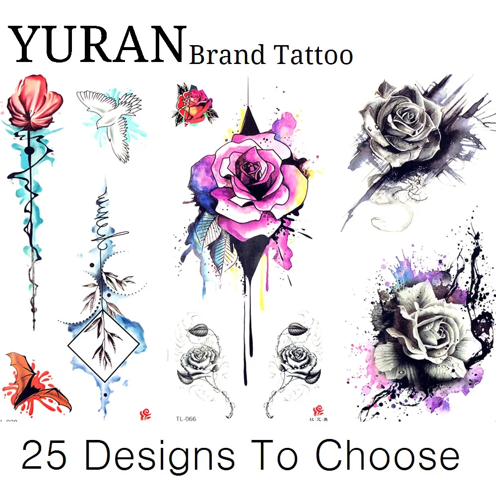 Sexy Temporary Tattoo Watercolor Drawing Rose Geometic Tattoo Stickers Beach Flower Women Girls Body Chest Hand Legs Tatoo Decal
Sexy Temporary Tattoo Watercolor Drawing Rose Geometic Tattoo Stickers Beach Flower Women Girls Body Chest Hand Legs Tatoo Decal
